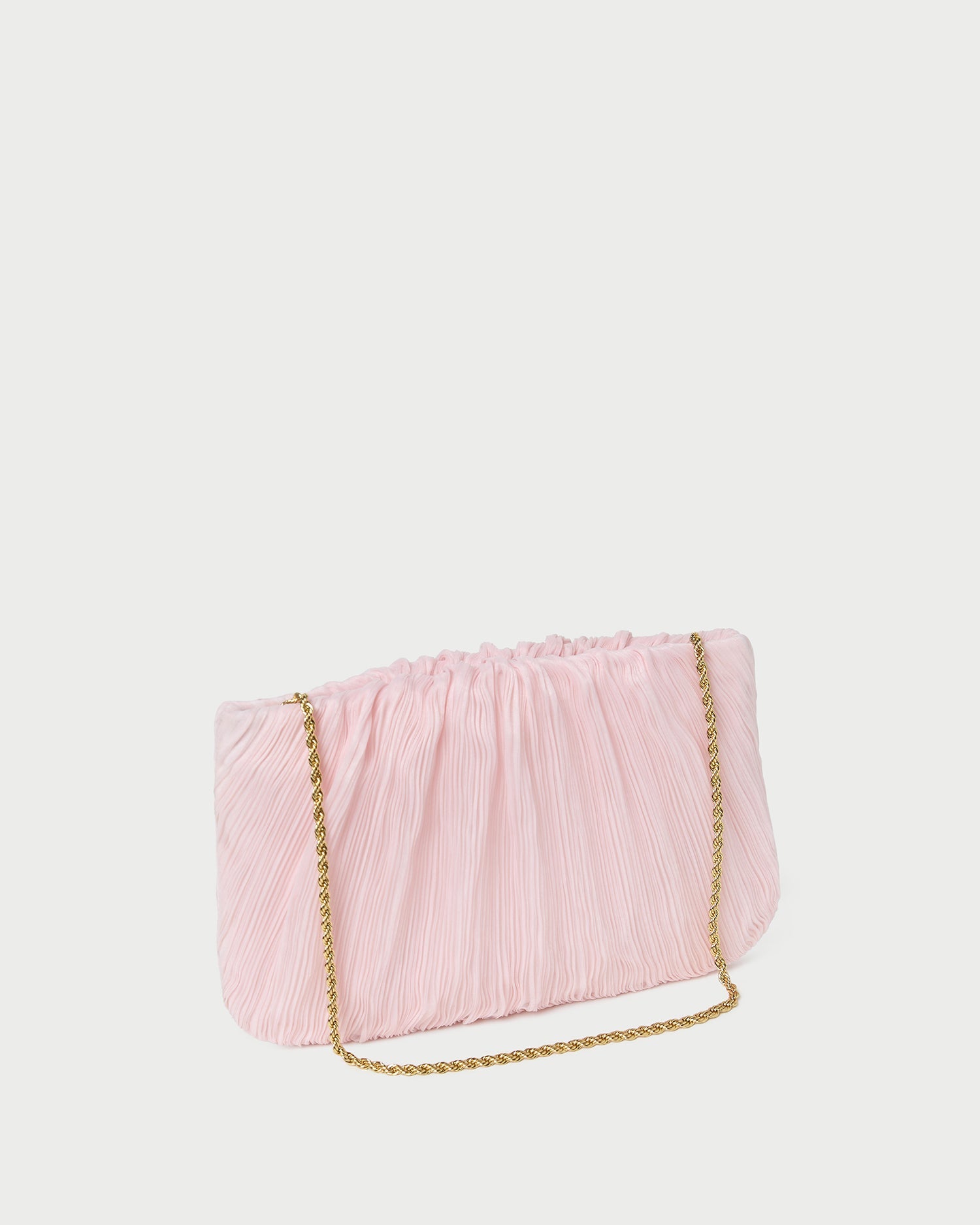 Brit Pink Flat Pleated Clutch