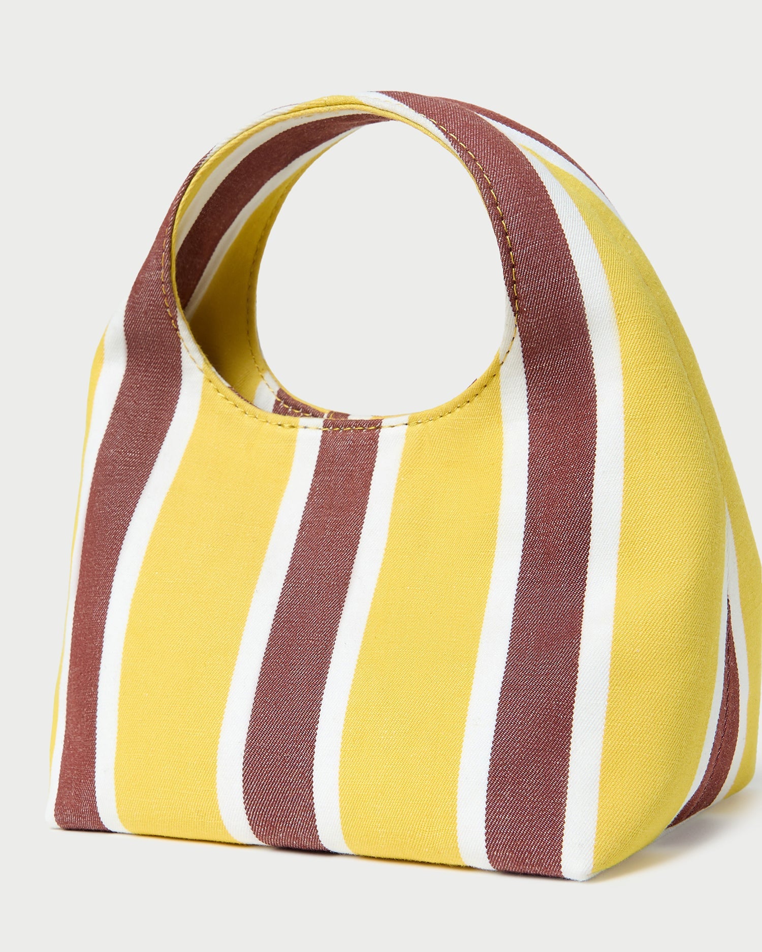 Kenzie Yellow/Brown Stripe Mini Bag