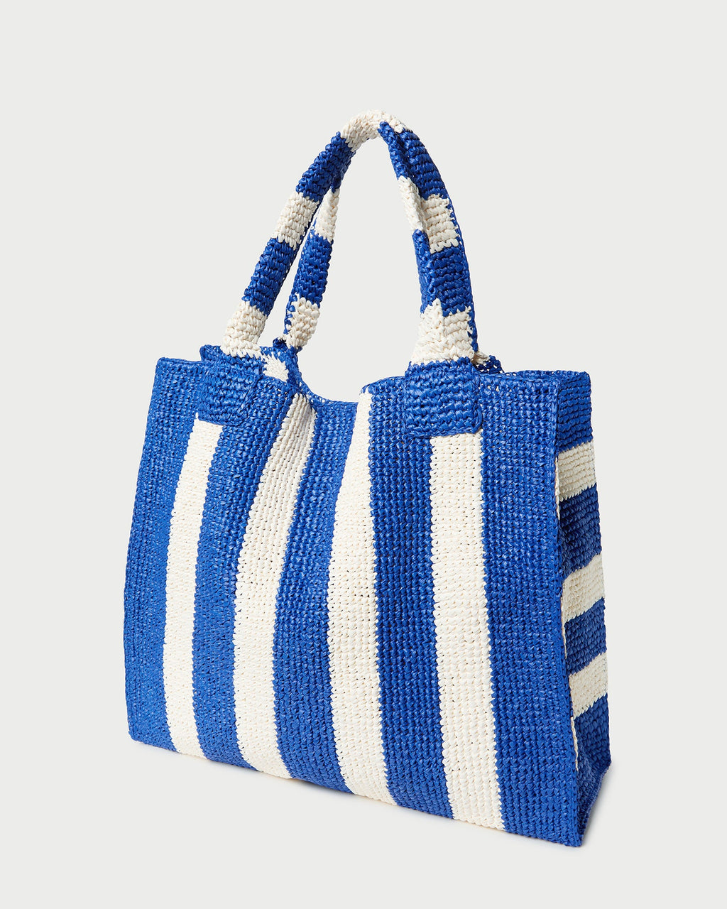Sol Blue Striped Crochet Beach Tote